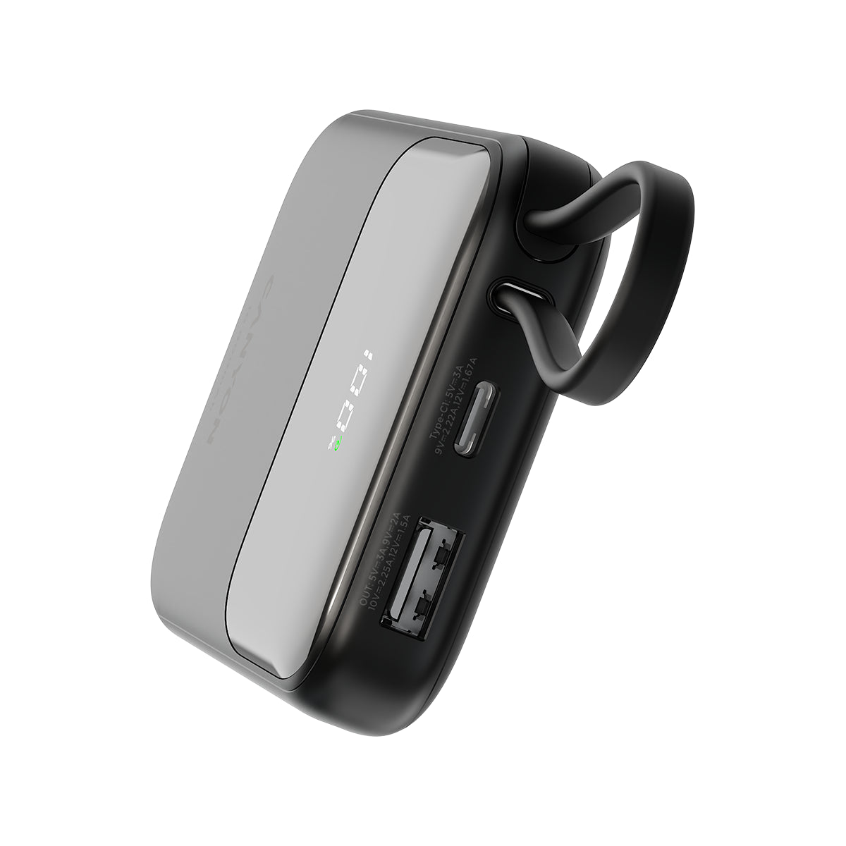 CANYON Powerbank OnPower 101 10000 mAh Czarny z kablem 6
