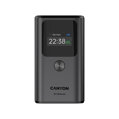 CANYON Powerbank OnPower 130 TFT 10000 mAh ciemnoszary 1