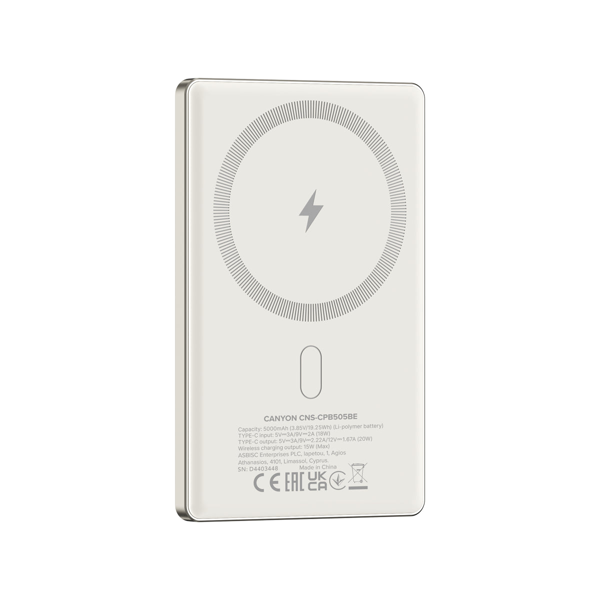 Powerbank CANYON OnPower 505 5000mAh PD20W Beżowy 4