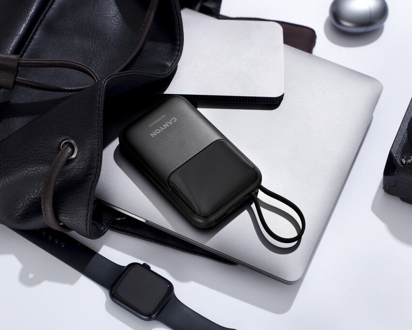 CANYON Powerbank OnPower 101 10000 mAh Czarny z kablem 7