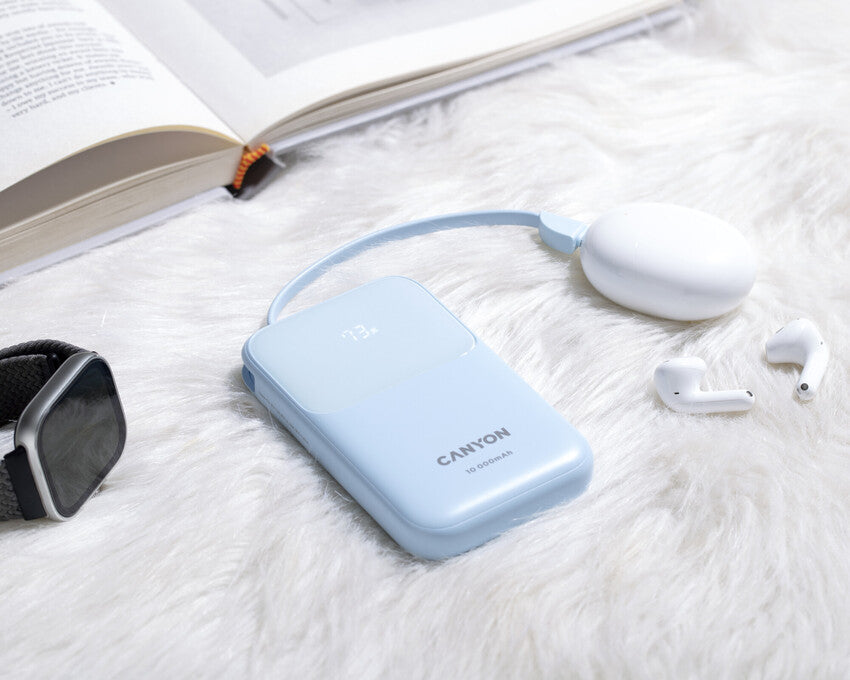 CANYON power bank OnPower 101 niebieski 10000 mAh PD225W 7