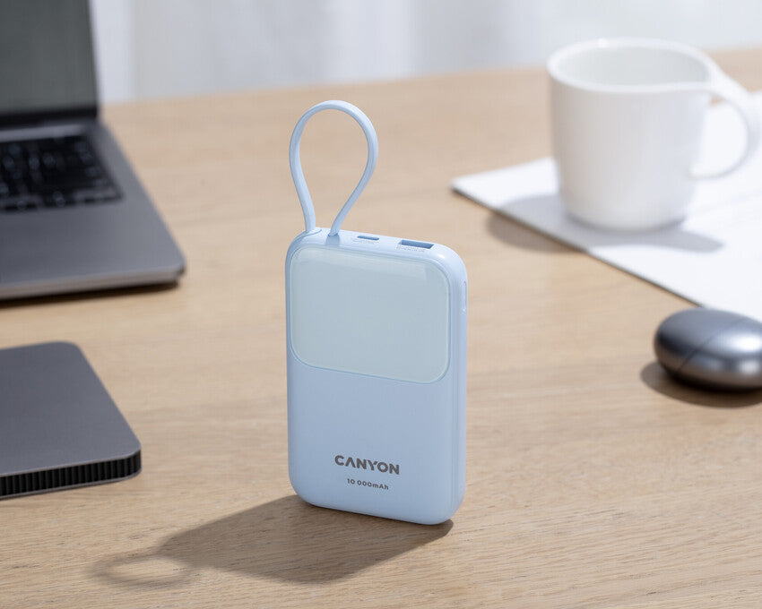 CANYON power bank OnPower 101 niebieski 10000 mAh PD225W 9