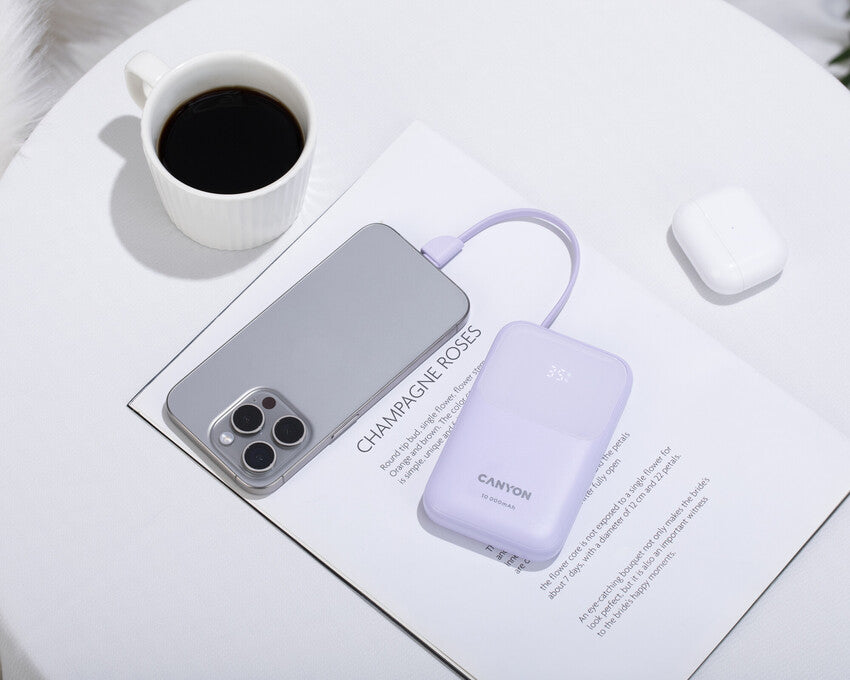 CANYON power bank OnPower 101 10000 mAh Fioletowy 7
