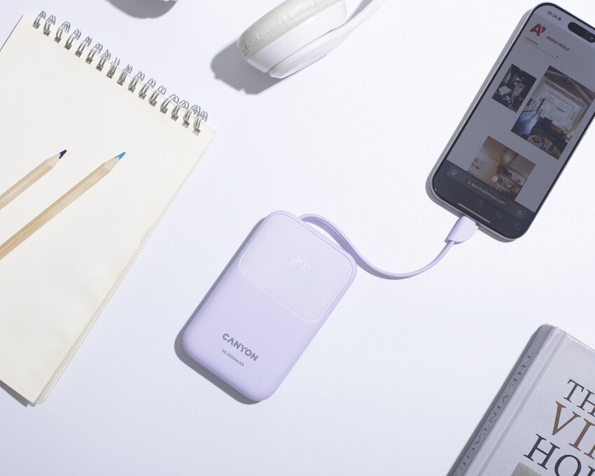 CANYON power bank OnPower 101 10000 mAh Fioletowy 8