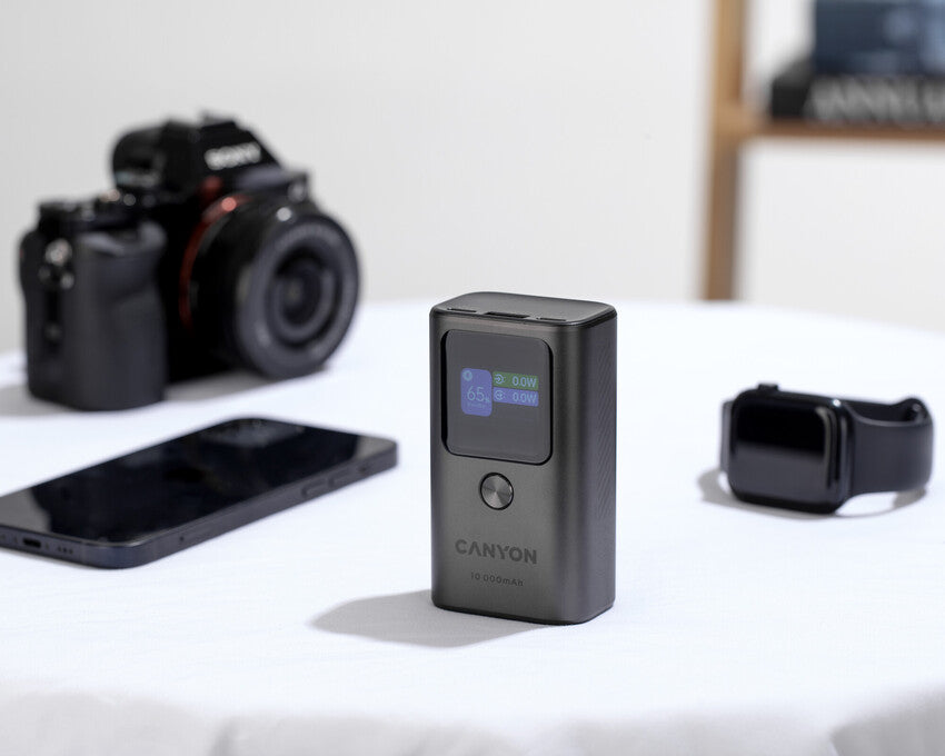 CANYON Powerbank OnPower 130 TFT 10000 mAh ciemnoszary 8