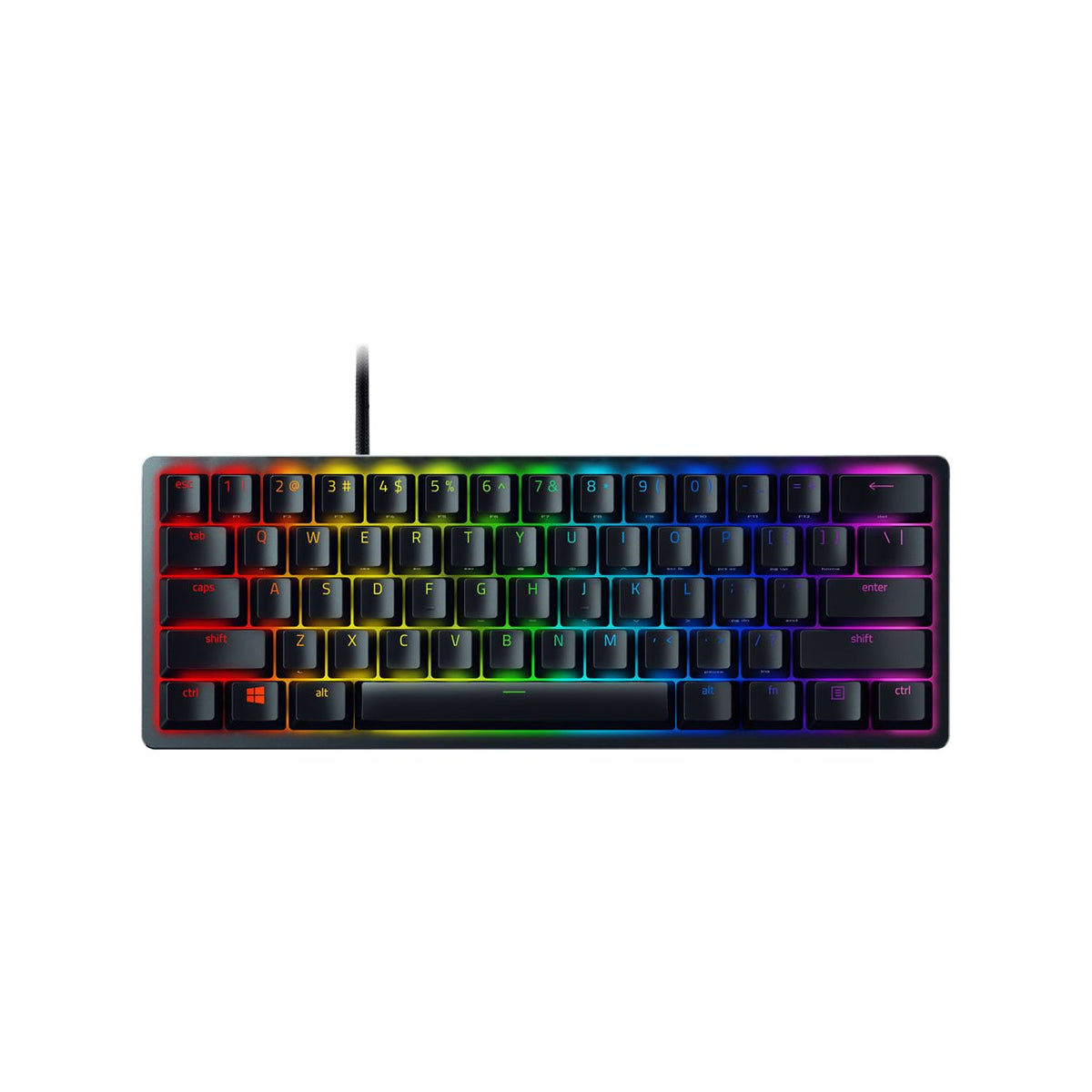 Razer Huntsman Mini: Czarne przełączniki, podświetlenie Chroma.