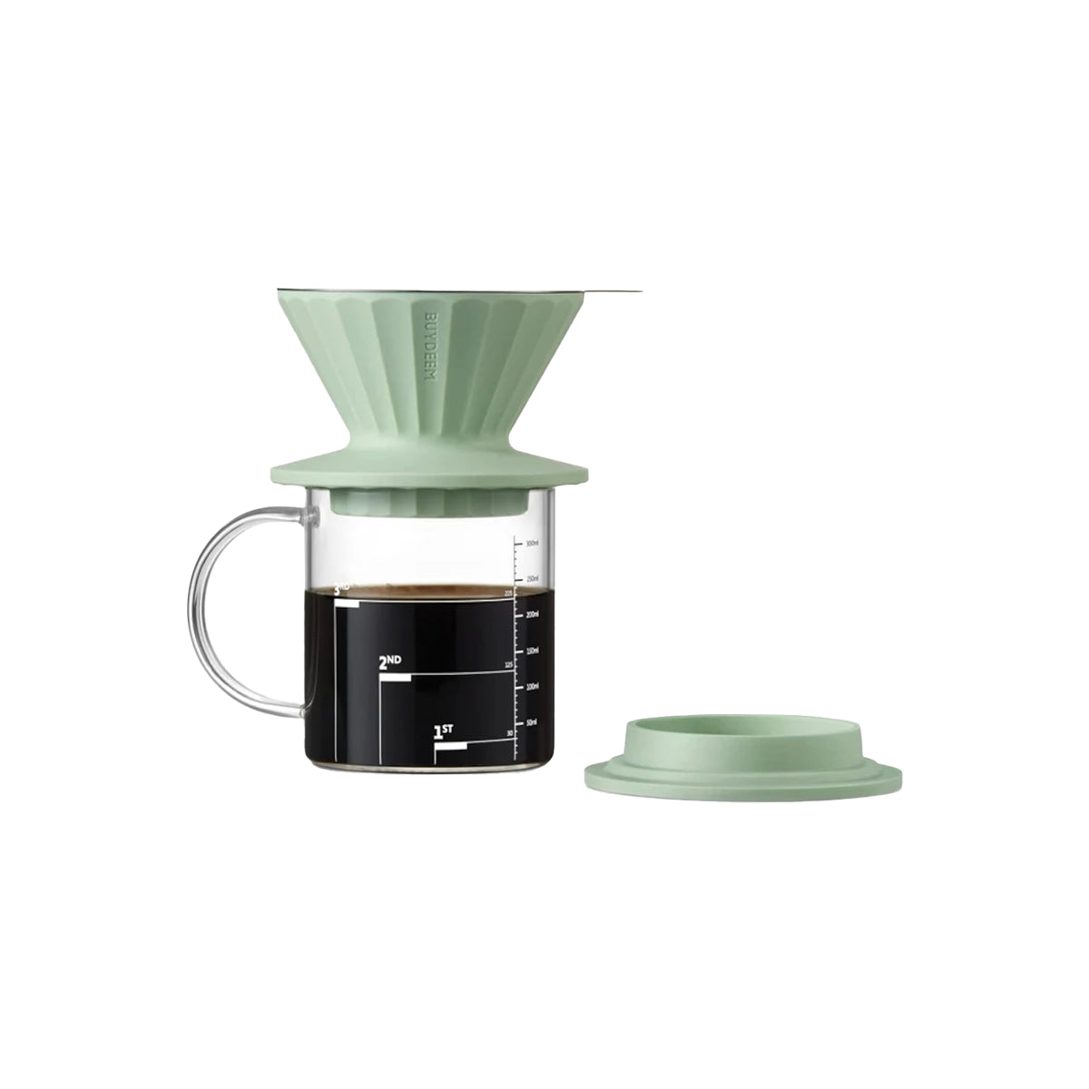 Przelewowy zestaw do parzenia BUYDEEM CD1024 w kolorze Cozy Greenish 1