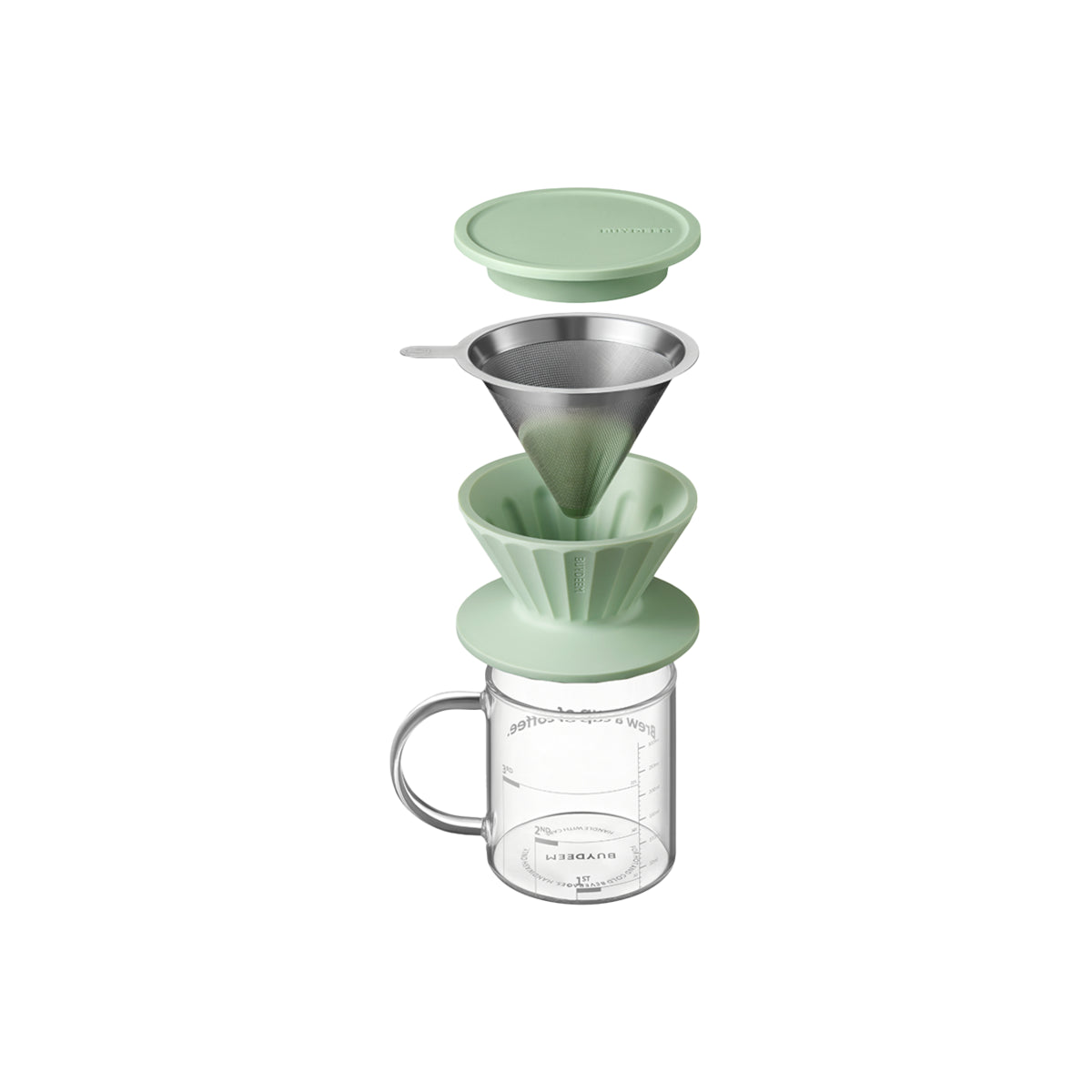 Przelewowy zestaw do parzenia BUYDEEM CD1024 w kolorze Cozy Greenish 5