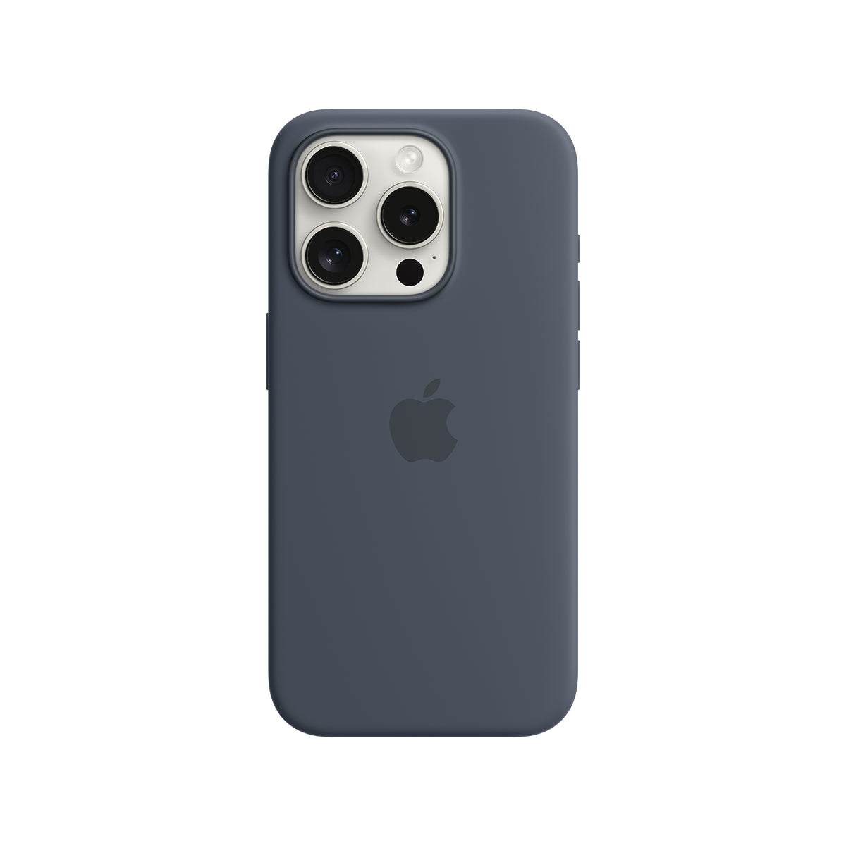 iPhone 15 Pro Silicone Case MagSafe Storm Blue A3125