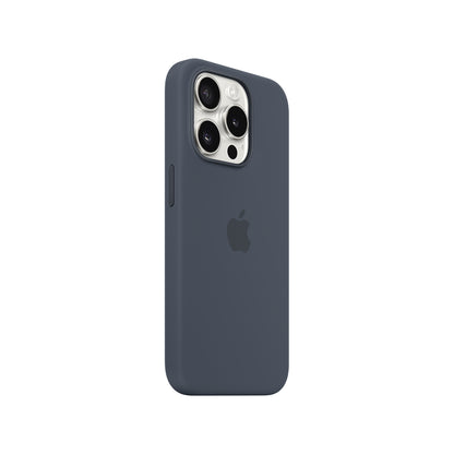 iPhone 15 Pro Silicone Case MagSafe Storm Blue A3125 (2)